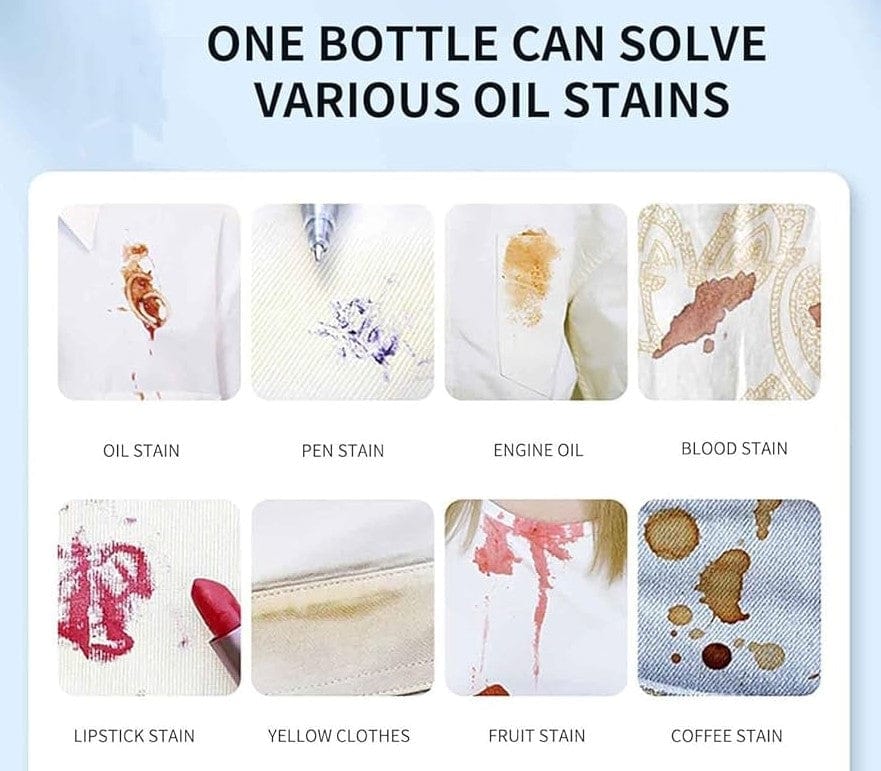All in One Fabric Stain Remover Liquid – Powerful Instant Stain Cleaner for Clothes