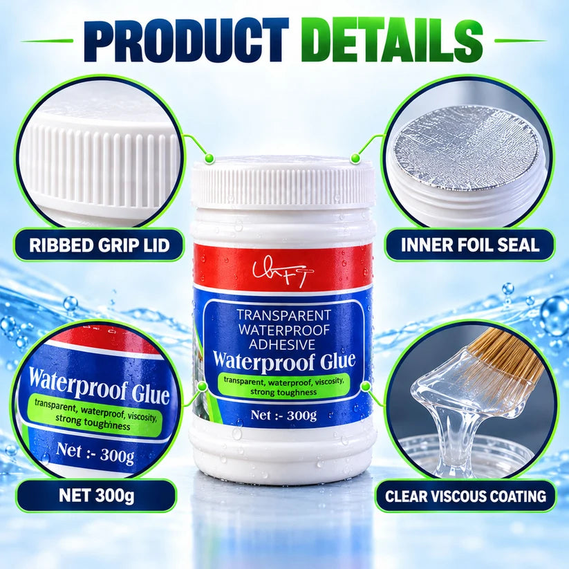 Waterproof Adhesive Glue, 300gm, with Brush