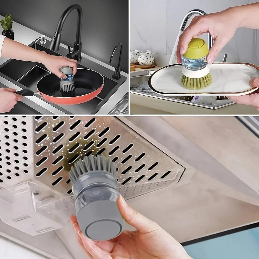 Premium Cleaning Brush with Storage Stand – Multipurpose Kitchen & Bathroom Cleaner