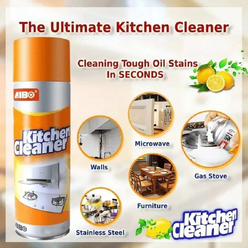 Quirky Multipurpose Foam Cleaner Kitchen Cleaner Spray Oil & Grease Stain Remover Kitchen Cleaner